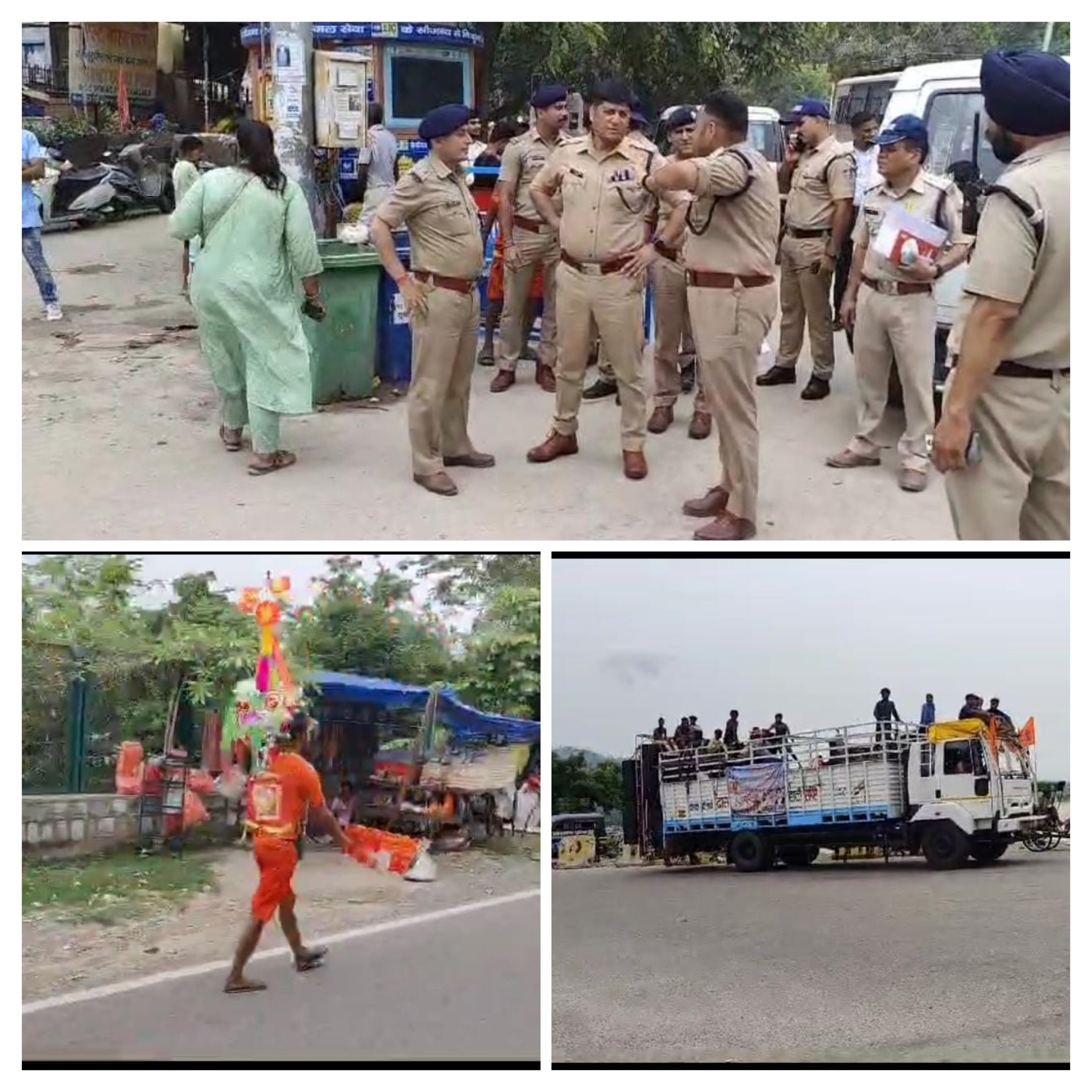 हरिद्वार में पहुँच रहे पैदल कांवड़, यातायात नियंत्रण को पुलिस कप्तान टीम संग मैदान में उतरे