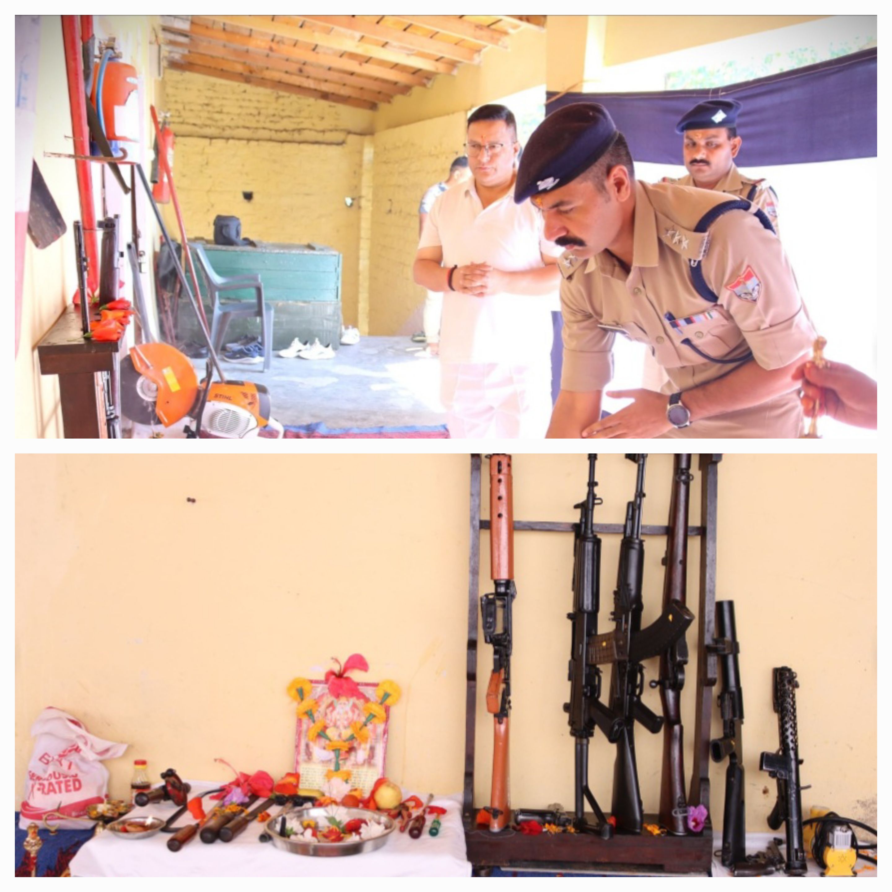 चमोली पुलिस ने विश्वकर्मा दिवस के शुभ अवसर पर की शस्त्रों की पूजा*