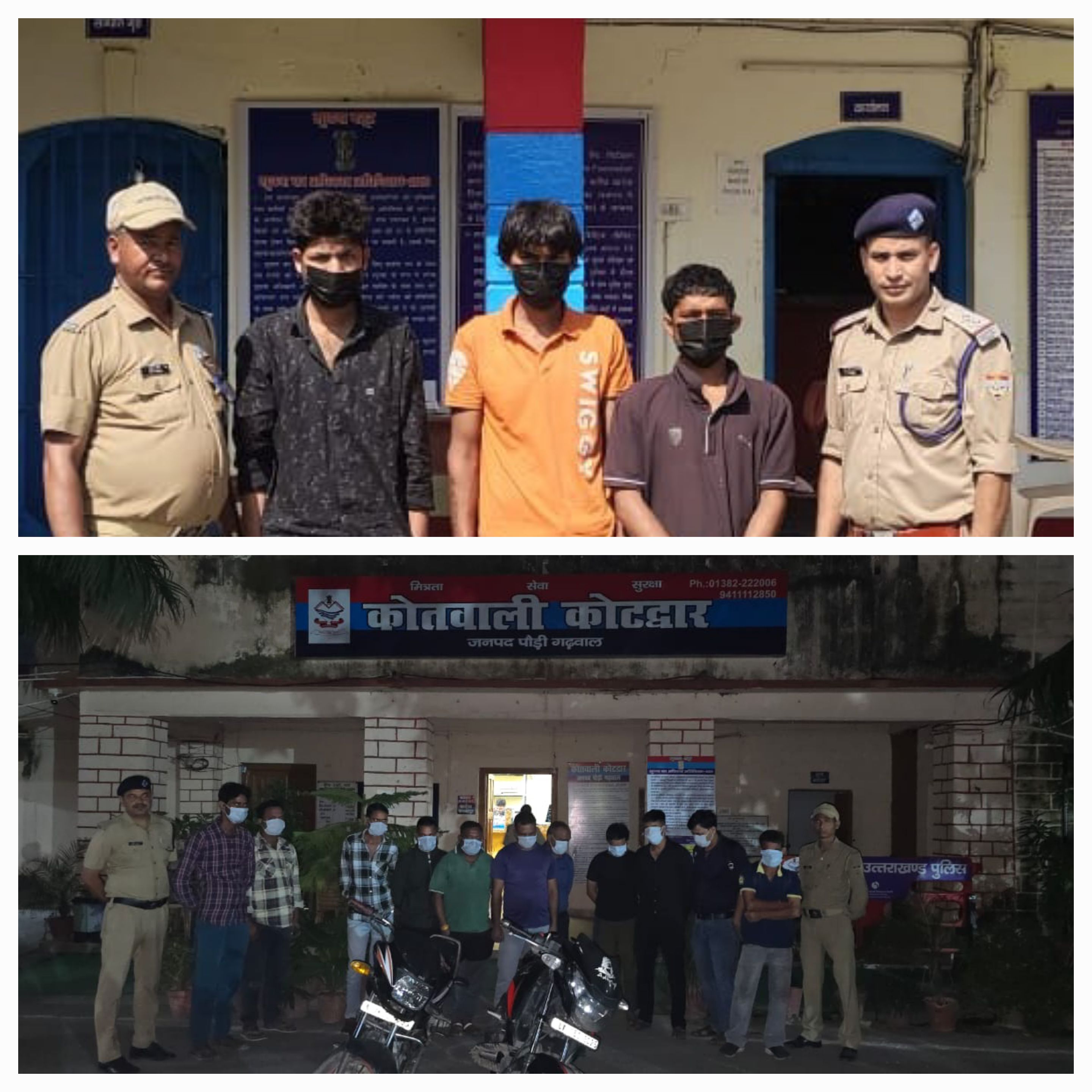 शराब पीकर वाहन चलाने वालों व हुड़दंग करने वालों पर पौड़ी पुलिस ने की कार्यवाही