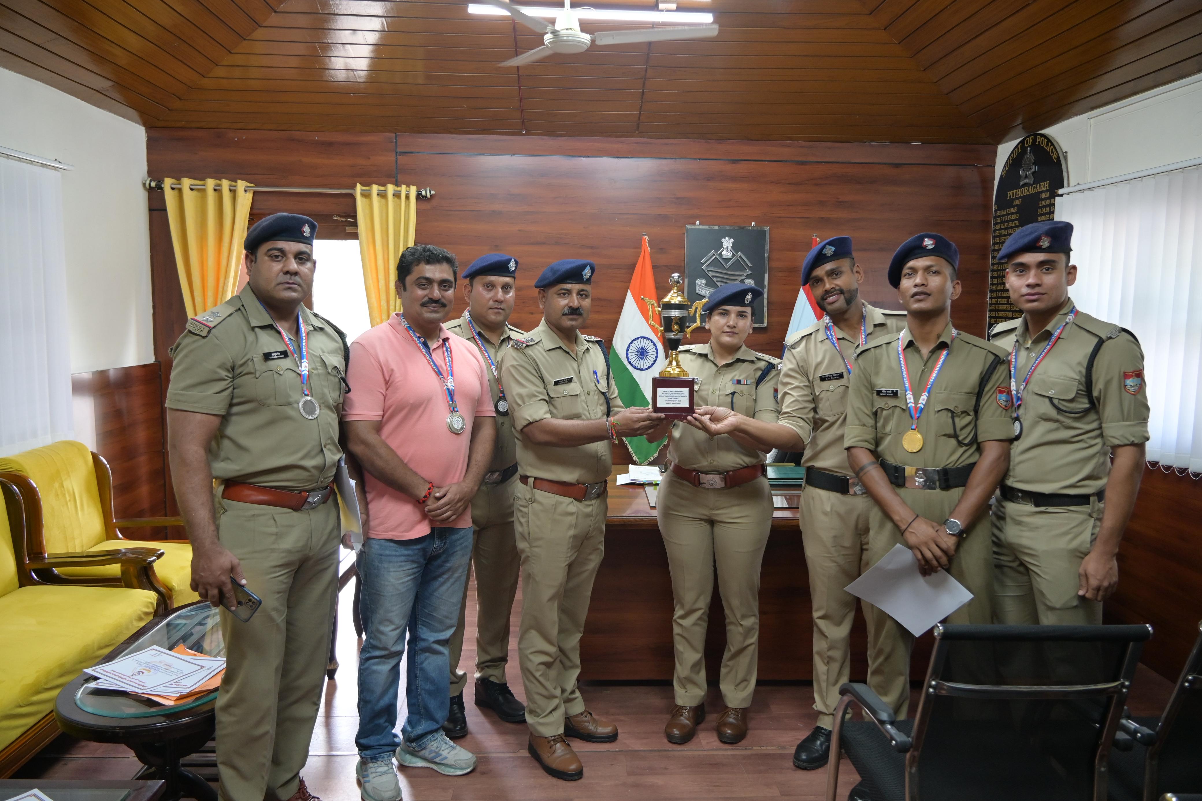 पिथौरागढ़ पुलिस के खिलाड़ियों ने राज्यस्तरीय प्रतियोगिता में जीते पदक
