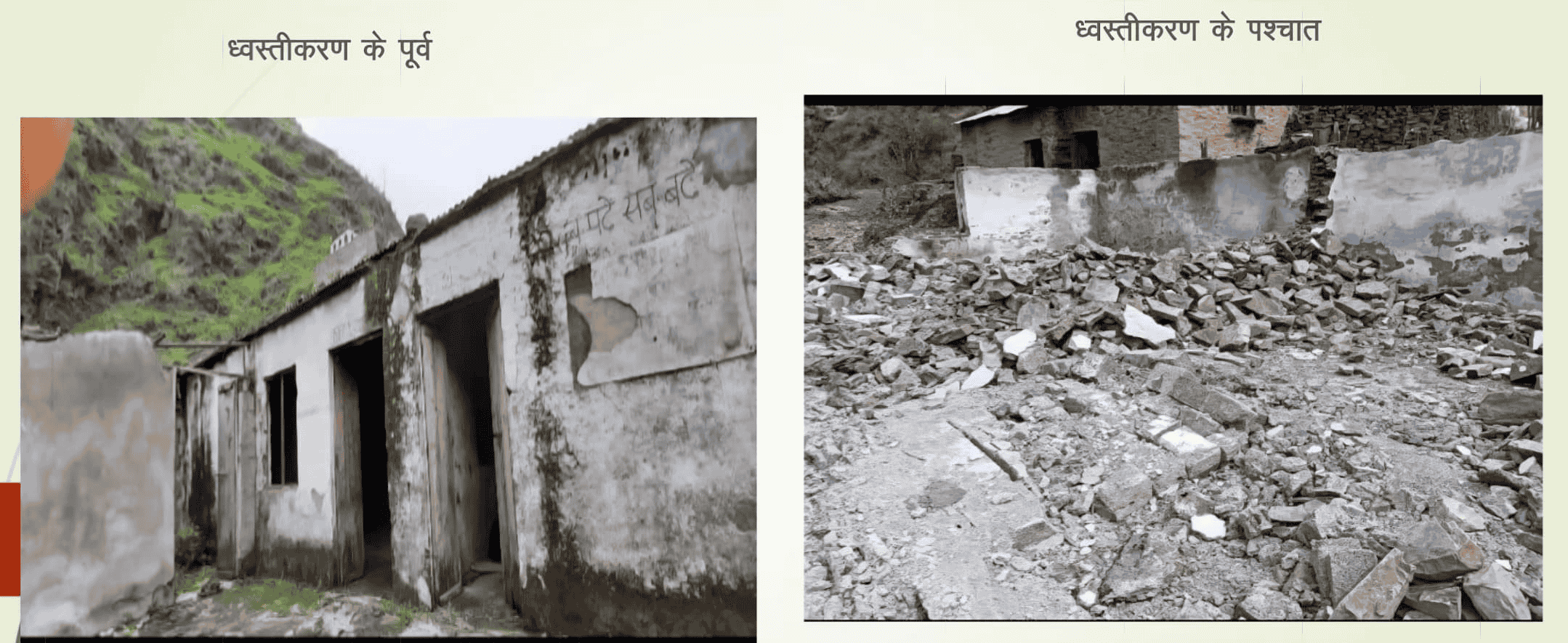 छात्रो के लिए खतरा बने 56 जर्जर विद्यालय भवनों को जिला प्रशासन ने किया ध्वस्त