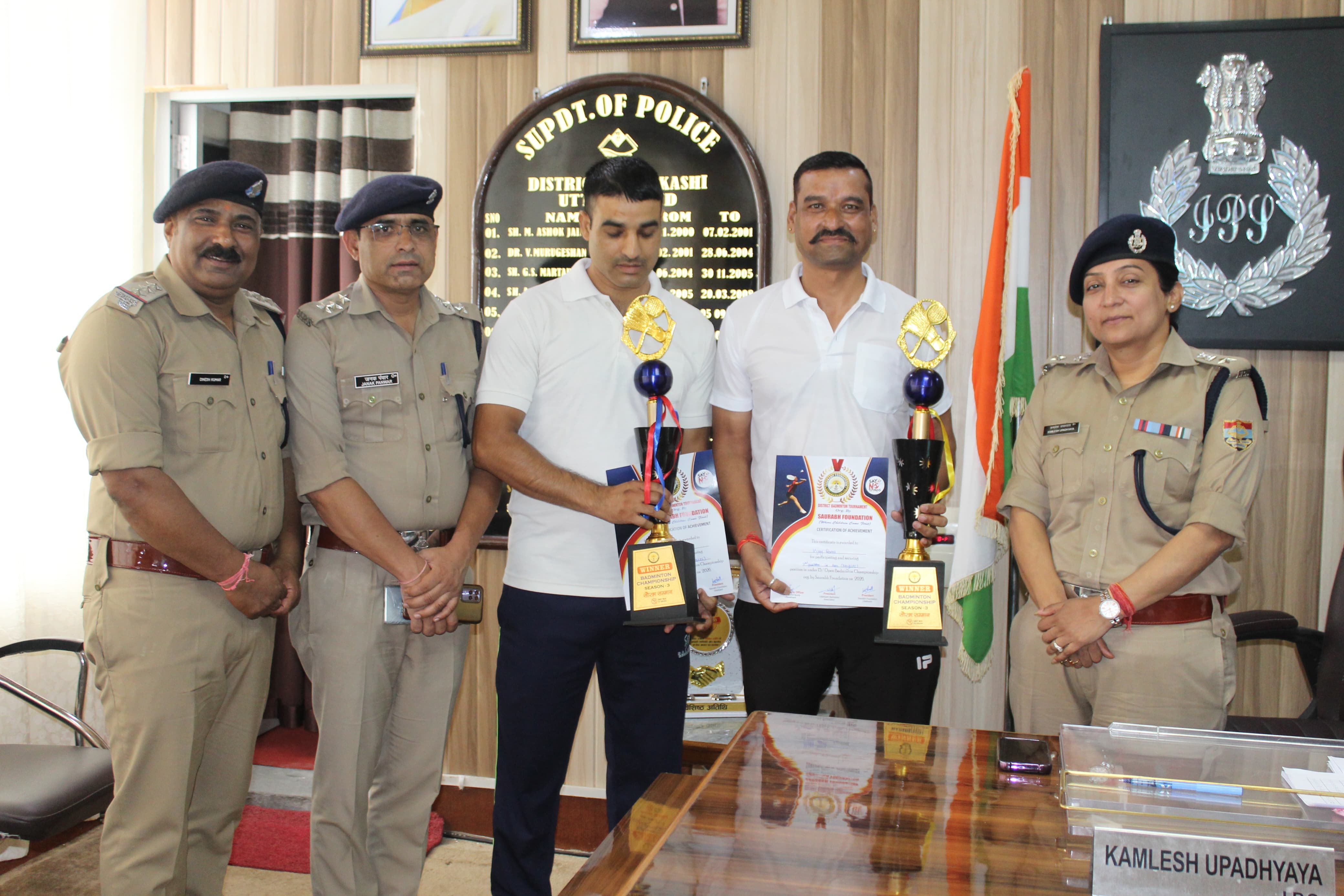 उत्तरकाशी पुलिस के जवानों ने जीती बैडमिंटन युगल चैंपियनशिप*